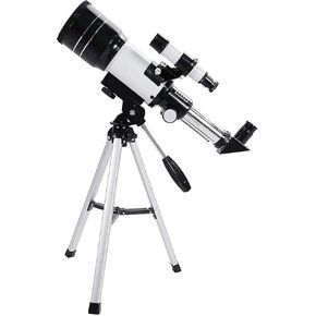 Telescopes for Adults Kids Telescopes for Astronomy Beginners High Bracket Stargazing High Magnification Astronomy Telescope (White)