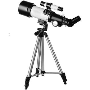 50-100mm Caliber Mount Travel Telescope Portable Refractor Telescope Stargazing HD Telescope for Adult Students - Ideal Telescope (Package a)
