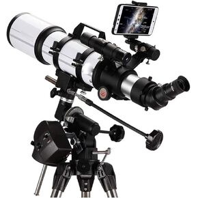 Telescope Astronomy Refractor Telescope with Adjustable Tripod - Perfect Telescope Gift for Kids Portable Travel Telescope for Adult Nice Family