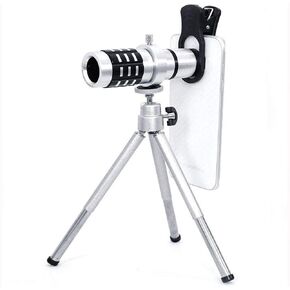 12 Times Aluminum Alloy Mobile Phone Telescope Telephoto Lens Low Light NightTelescope Portable HD Outdoor Telescope