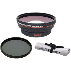 HD (High Definition) 0.5X Wide Angle Lens with Macro Compatible with Sony HDR-CX900 + CPL