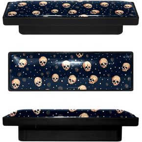 4 Pack 3.6inch Length Black Kitchen Cabinet Knobs Stainless Steel Drawer Knobs Bedroom Dresser Knobs for Men Women Girls, Nursery Knobs