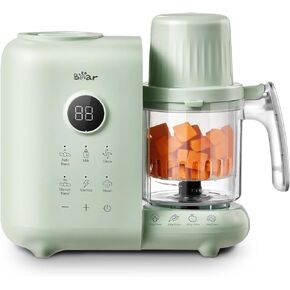 Bear 2025 Baby Food Maker with Two Layer Steam Baskets, Multifunction Baby Food Processor Steamer Puree Blender, Baby Food Mill with Bottle Warming Sterili-zing Auto Cleaning Function, BPA-Free