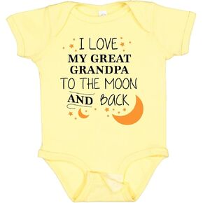 inktastic I Love My Great Grandpa To the Moon and Back Baby Bodysuit