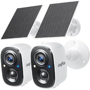 LongPlus Security Cameras Wireless Outdoor Camera Wireless Camera for Home Security, 2K Battery Powered WiFi Cameras with AI Motion Detection, 2-Way Talk, Cloud/SD Storage, 2Pack