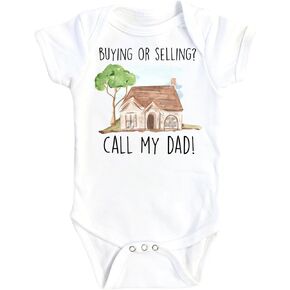 Real Estate - Baby Boy Girl Clothes Infant Bodysuit Funny Cute Newborn 1A