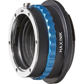 محول Novoflex HAX/NIK Nikon Lensy إلى Hasselblad X-Mount (X1D) مع التحكم في الفتحة ، الأسود