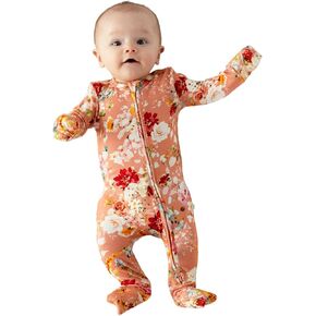 Posh Peanut Convertible Baby Sleepers - Girls Footless Baby Pajamas with 2 Way Zipper for Easy Diaper Changes