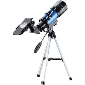Telescope 70mm/400mm Double Eyepieces Refractor Telescope with Tripod and Phone Adapter Portable Telescope for Kids Beginners Adults Astronomy