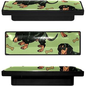 4 Pack 3.6inch Length Black Kitchen Cabinet Knobs Stainless Steel Drawer Knobs Bedroom Dresser Knobs for Men Women Girls, Nursery Knobs, Cartoon Doggy, cfxls-001-2