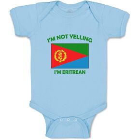 Custom Boy & Girl Baby Bodysuit I'm Not Yelling I Am Eritrean Eritrea Clothes