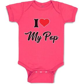 Cute Rascals Custom Baby Bodysuit I Love My Pop Dad Father's Day Boy & Girl Baby Clothes Funny Cotton