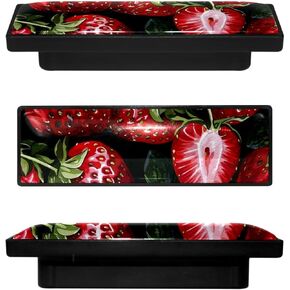 4 Pack 3.6inch Length Black Kitchen Cabinet Knobs Stainless Steel Drawer Knobs Bedroom Dresser Knobs for Men Women Girls, Nursery Knobs