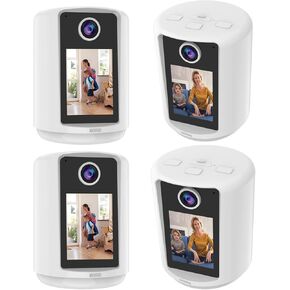 EVERSECU 2 Way Video Baby Camera with 2.4" HD Screen&Warm Nightlight, One-Button Video Call, 2K HD Resolution, Pan/Tilt/Zoom, Human Detection&Auto Tracking, Work with Alexa, SD Card&Cloud Storage