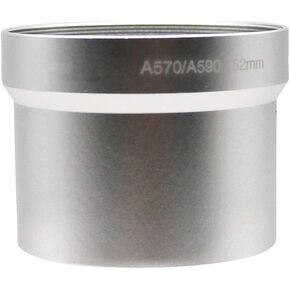 52mm Lens Filter Adapter Tube for Canon Powershot A570 A590 is Camera, Replace for LA-DC52G Adapter Tube Silver