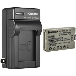 Kastar AC Wall Battery Charger Replacement for Canon BP110 BP-110 BP110 Battery, CG-110 Charger, Canon VIXIA HF R20 HFR20, VIXIA HF R20 Red, VIXIA HF R20 Silver, VIXIA HF R200 HFR200 Camera