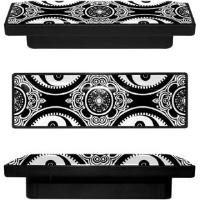 4 Pack 3.6inch Length Black Kitchen Cabinet Knobs Stainless Steel Drawer Knobs Bedroom Dresser Knobs for Men Women Girls, Nursery Knobs