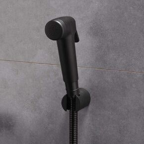 Wall Bracket Hose Set-Black Spray Gun 304 Stainless SteelSprayer Toilet Flushing Body Cleaner Wall Mounted