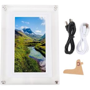 CHICIRIS 7 Inch Digital Picture Frame Digital Picture Frame LED Colorful Light 4GB Memory Auto Rotate Acrylic Video Frame Digital Photo Frame