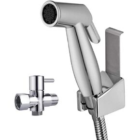 HandheldSpray Kit Stainless SteelSpray Head Shower Sprayer - Toilet Spray Gun Set ABS pressurized Toilet Washer Nozzle Toilet Companion-B Wall Mounted