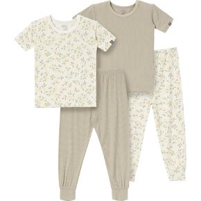 Modern Moments by Gerber Unisex Baby 4-Piece Tight Fitting Pajama Sets
