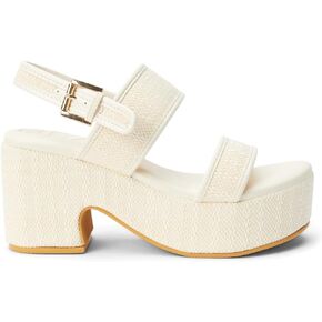 BEACH by Matisse Womens Byron Block Platform Casual Sandals Casual High Heel 3" & Up - Off White