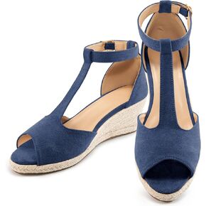 FUDYNMALC Womens Sandals Wedge Heels: Summer Dressy Espadrilles Platforms Shoes Casual Comfortable Open Toe Walking Footwear