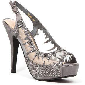 DREAM Mesh Slingback Platform With Stones