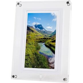 7 بوصة LED ملونة ضوء أكريليك الصورة الرقمية الإطار لمكتب غرفة نوم المنزل