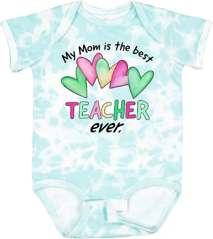 inktastic My Mom Is the Best Teacher Ever Baby Bodysuit in Saudi Arabia