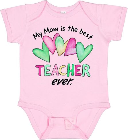 inktastic My Mom Is the Best Teacher Ever Baby Bodysuit in Saudi Arabia