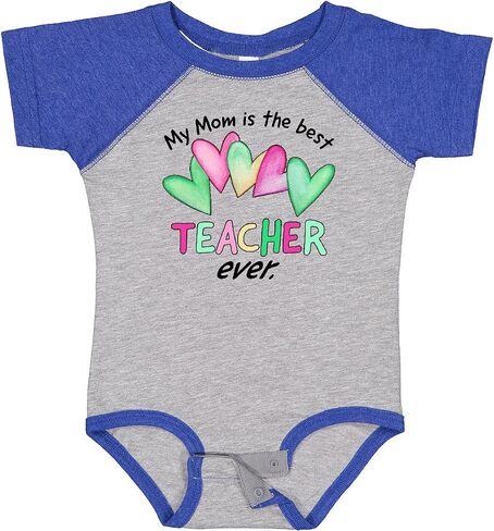 inktastic My Mom Is the Best Teacher Ever Baby Bodysuit in Saudi Arabia