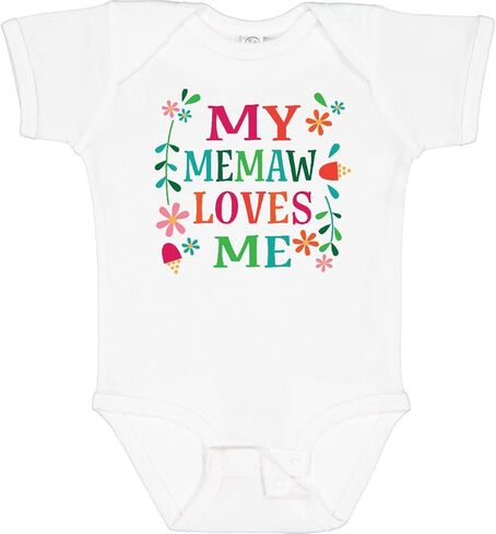 inktastic memaw يحبني فتاة الحفيد bodysuit in Kuwait