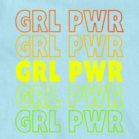 Pop Threads GRL Pwr Girl Power Retro Repeating Feminist Baby Toddler Kids Girl Boy T-Shirt in Saudi Arabia