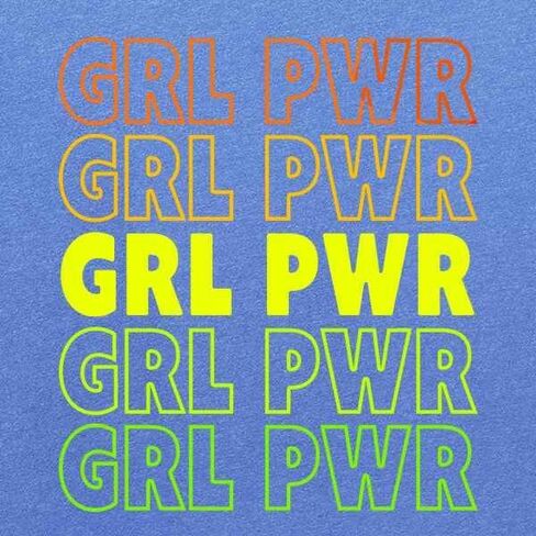 Pop Threads GRL Pwr Girl Power Retro Repeating Feminist Baby Toddler Kids Girl Boy T-Shirt in Saudi Arabia
