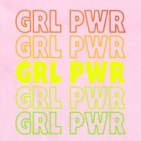 Pop Threads GRL Pwr Girl Power Retro Repeating Feminist Baby Toddler Kids Girl Boy T-Shirt in Saudi Arabia