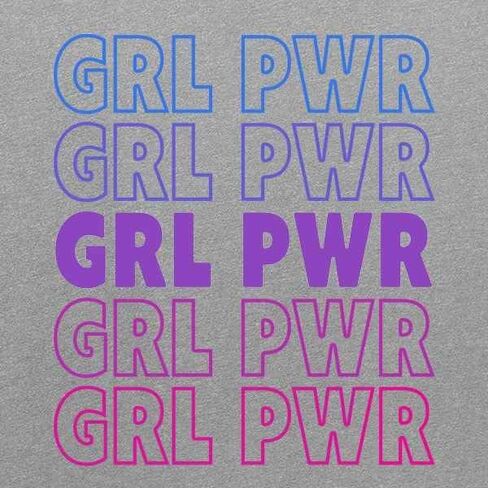 Pop Threads GRL Pwr Girl Power Retro Repeating Feminist Baby Toddler Kids Girl Boy T-Shirt in Saudi Arabia