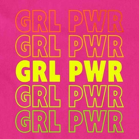 Pop Threads GRL Pwr Girl Power Retro Repeating Feminist Baby Toddler Kids Girl Boy T-Shirt in Saudi Arabia