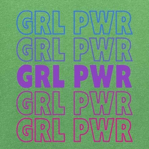 Pop Threads GRL Pwr Girl Power Retro Repeating Feminist Baby Toddler Kids Girl Boy T-Shirt in Saudi Arabia