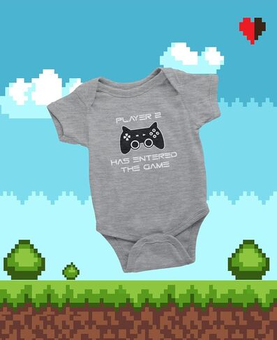 Tstars Player 2 Has Entered The Game Baby Announcement Gifts Gamer Infant Bodysuit in Saudi Arabia