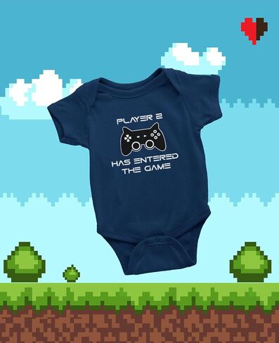Tstars Player 2 Has Entered The Game Baby Announcement Gifts Gamer Infant Bodysuit in Saudi Arabia