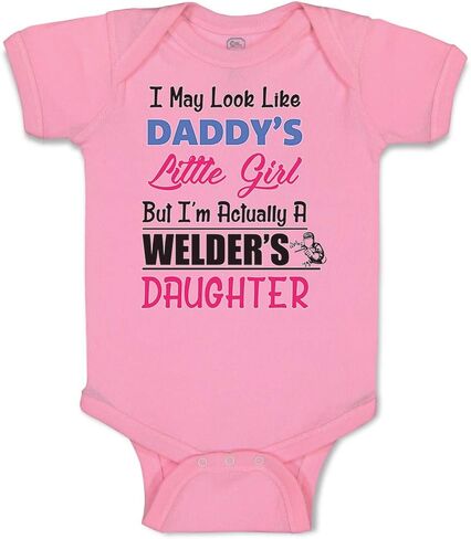 Cute Rascals Custom Baby Bodysuit Look like Daddy's Little Girl Actually Welder's Daughter Cotton in Saudi Arabia