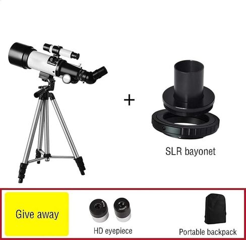 50-100mm Caliber Mount Travel Telescope Portable Refractor Telescope Stargazing HD Telescope for Adult Students - Ideal Telescope (Package a) in Saudi Arabia