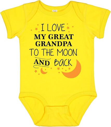 inktastic I Love My Great Grandpa To the Moon and Back Baby Bodysuit in Saudi Arabia