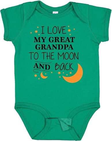 inktastic I Love My Great Grandpa To the Moon and Back Baby Bodysuit in Saudi Arabia
