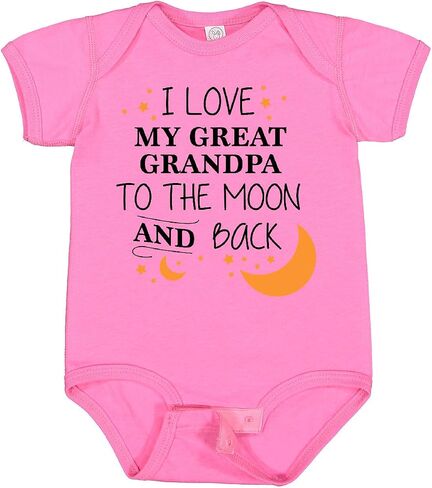 inktastic I Love My Great Grandpa To the Moon and Back Baby Bodysuit in Saudi Arabia