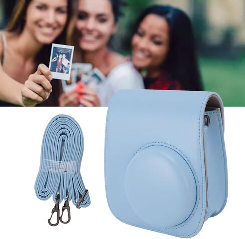 KICIGLOW Accessories Kit for Fujifilm Mini 12 Camera Instant ، (علبة مخصصة مع حزام + إطارات متنوعة + ألبوم صور + 60 إطارات ملصق ملونة (الضوء) in Kuwait