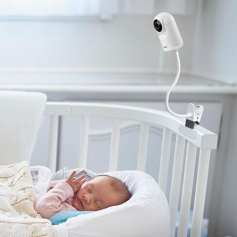 مثبتة كاميرا Holaca متوافقة مع كاميرا Vetch Max Max Baby Monitor وغيرها من كاميرات ثقب متتالية 1/4 لعمود حضانة سرير (أبيض) (المشبك) in Kuwait