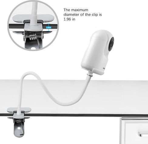مثبتة كاميرا Holaca متوافقة مع كاميرا Vetch Max Max Baby Monitor وغيرها من كاميرات ثقب متتالية 1/4 لعمود حضانة سرير (أبيض) (المشبك) in Kuwait