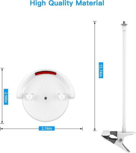 مثبتة كاميرا Holaca متوافقة مع كاميرا Vetch Max Max Baby Monitor وغيرها من كاميرات ثقب متتالية 1/4 لعمود حضانة سرير (أبيض) (المشبك) in Kuwait
